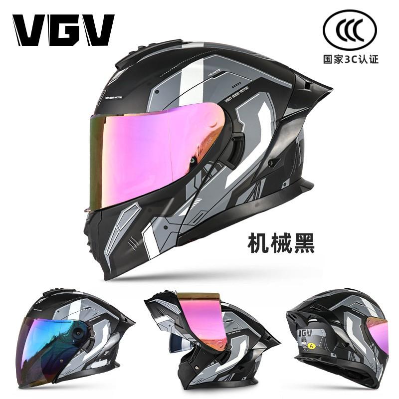 Full Face Motorcycle Helmet With Flip-Up Visor DOT CCC Certified Adult Men Breathable ABS Street Riding