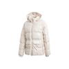 Originals Three Stripes Sports Padded Detachable Hooded Down Jacket Winter Women Outerwear Linen-Brown GD2499
