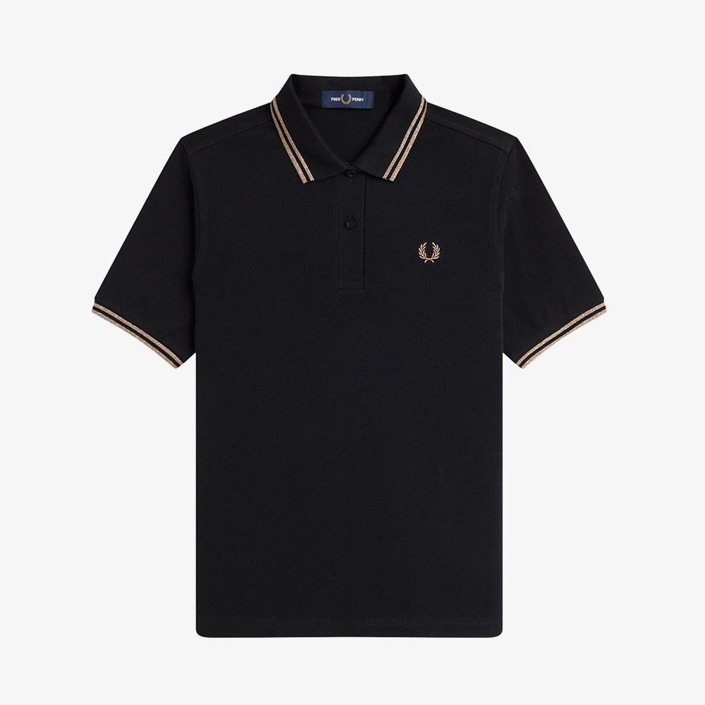 FRED PERRY [G3600] Twin Tip Fred Perry Shirt - Black/Gold Afpf2433600-X72
