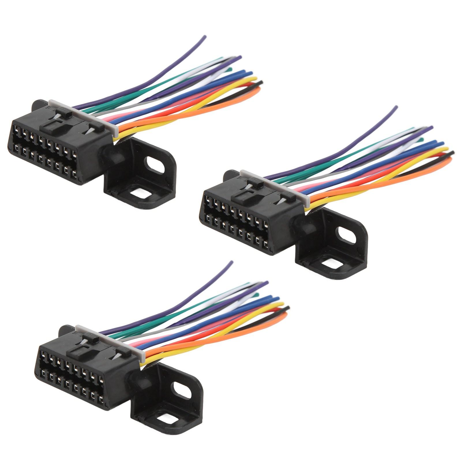 

3 шт. 16-контактный женский разъем OBD2 для кабеля J1962F, диагностический кабель-адаптер для автомобилей