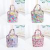 Hello Kitty Cartoon Oxford Cloth Insulated Lunch Bag With Drawstring Closure For Picnics And Outings