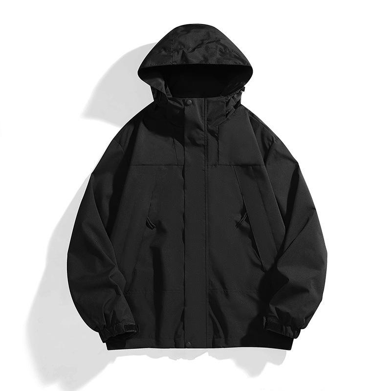 Jacket Outdoor Couple Color Matching Removable Cap Waterproof Windproof Jacket Youth Mountaineering Jacket