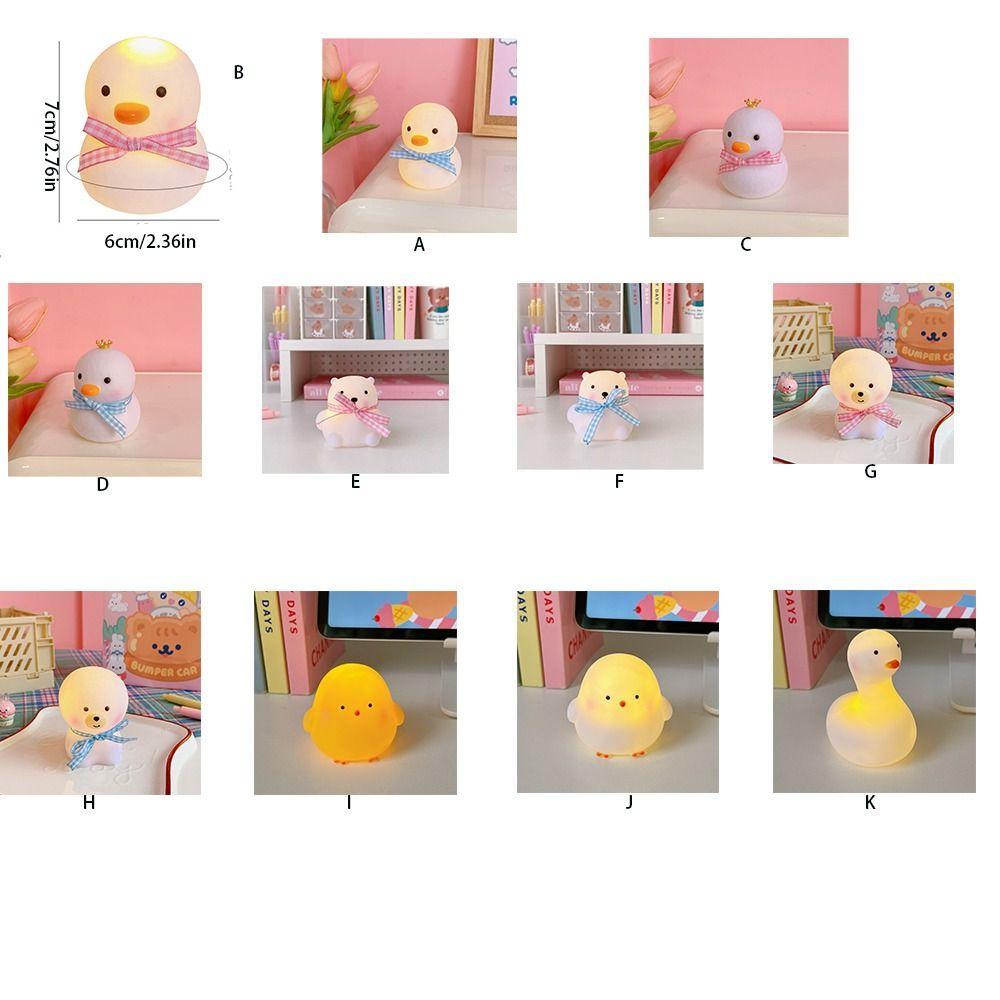 Creative Bedside Lamp Silicone Cartoon Animal Lamps Soft Light Led Night Light  Student Dormitory