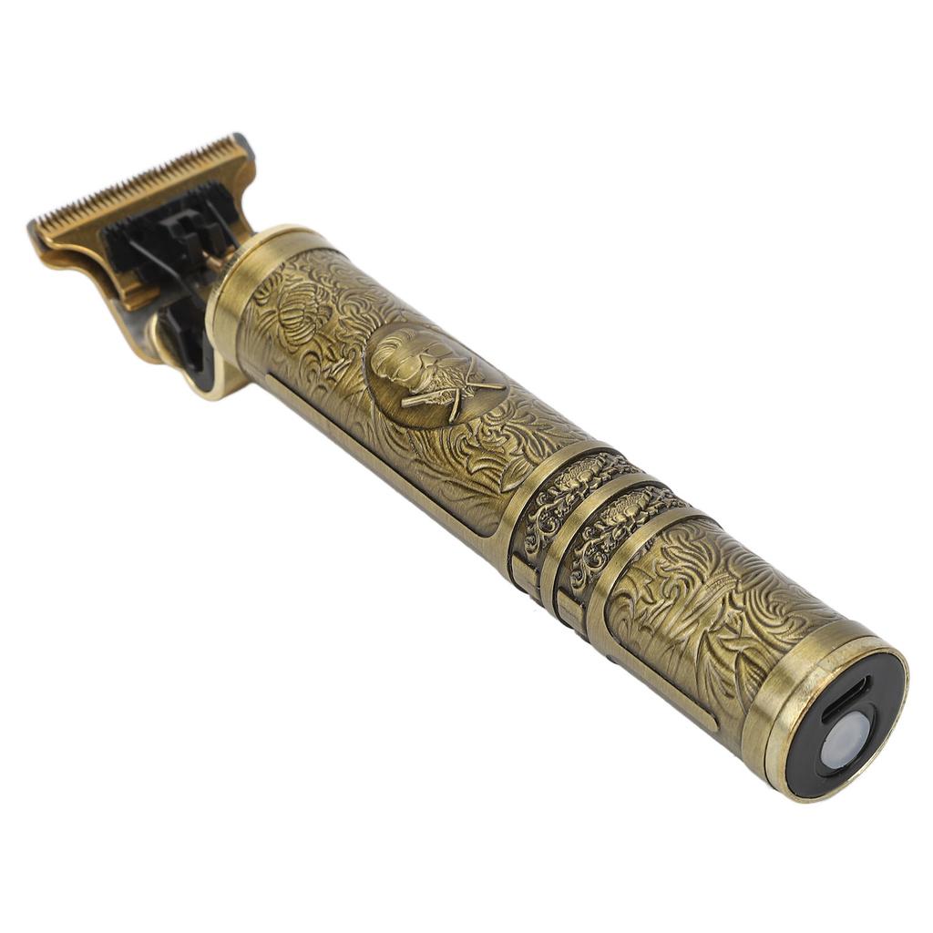 Hair Clipper Vintage Golden Engraved Professional Electric Hair Trimmer for Barber Salon