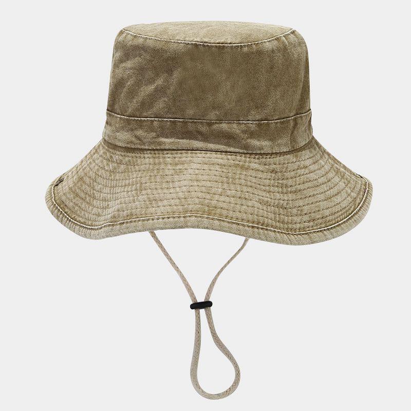 Retro Brim Bucket Hat, Sporty Adjustable UV Protection Sun Hat with Chin Strap for Men Women