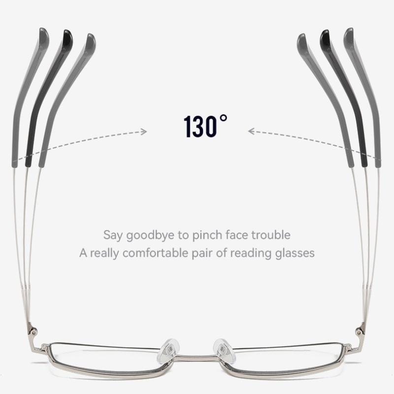 Multifocal Photochromic Anti-Blue Light Presbyopia Glasses Minimalist Business-Style High-Definition Reading Eyewear Unisex