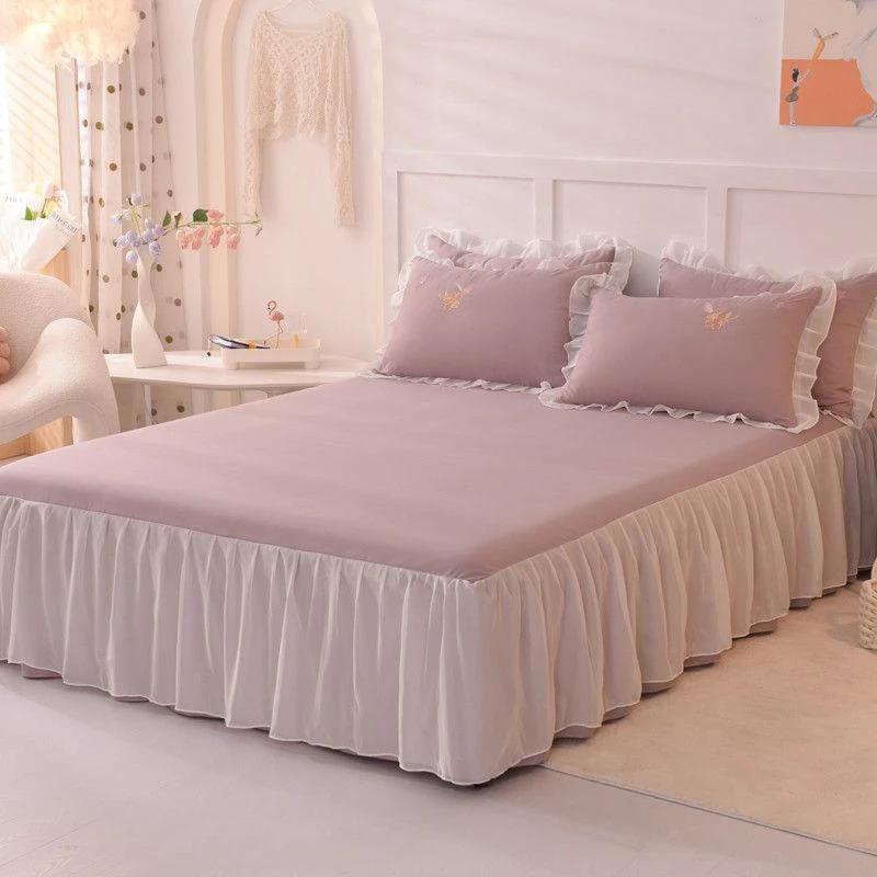 Seasonal Universal Skin Friendly Bedspread Thick Cotton Padding Modern Minimalist Anti Slip Protective Cover