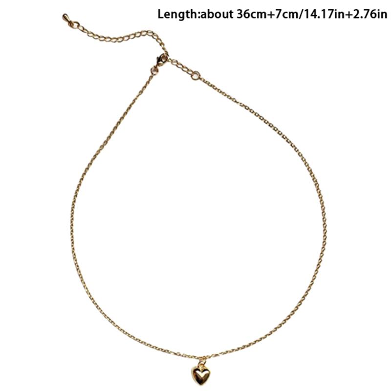 Simple Heart Shape Necklace Korea   Sweater Chain Accessory Jewelry Gifts
