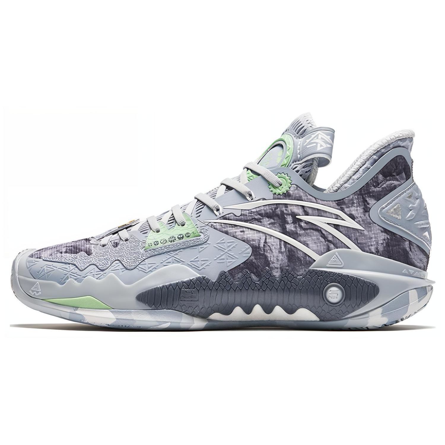 Anta Shock Wave 5 Kyrie Irving Wake-Up Мужские кроссовки Серо-Зеленый 112341106-1 41