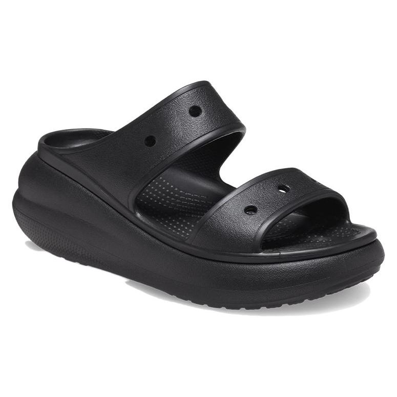 Crocs Classic Crush Puff Wedge Clogs Unisex Footwear Black 207670-001