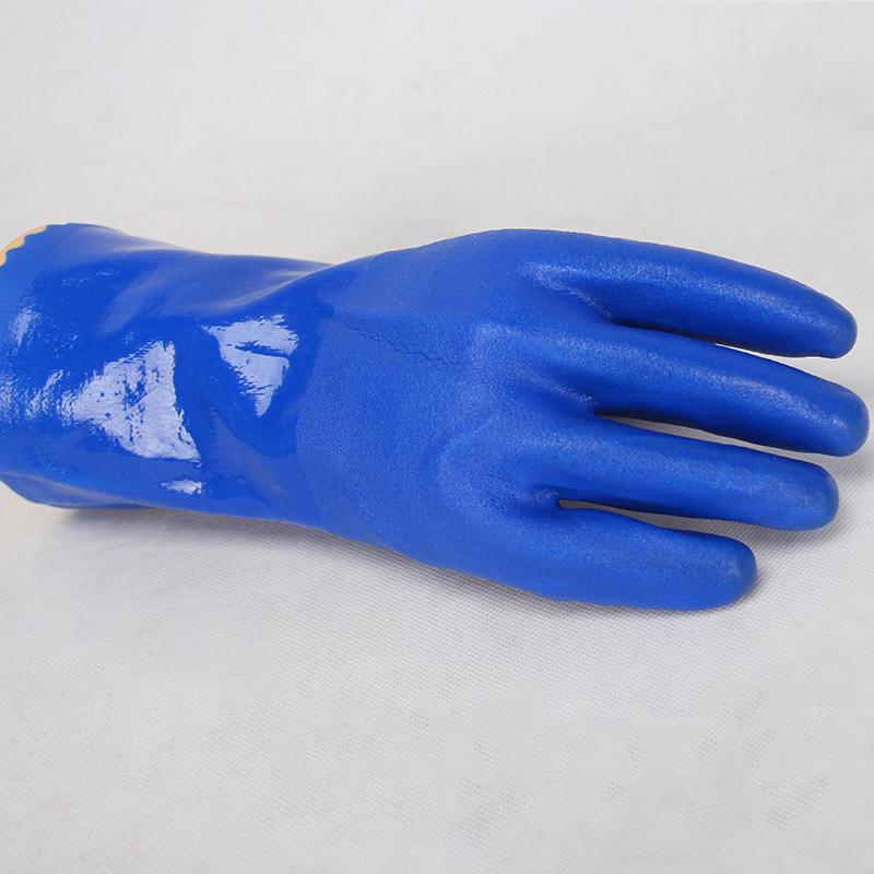 Pvc Industrial Rubber Gloves Anti Slip Thickening Anti Corrosion Chemical Wear-Resistant Waterproof Labor Protection Gloves