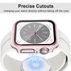 Displayschutz für Apple Watch Hülle 45mm 44mm 41mm 42mm 40mm 38mm PC Stoßfänger Gehärtetes Glas+Abdeckung iWatch Serie 9 8 7 SE 6 5 4