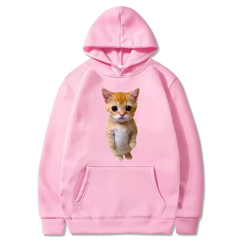 2025 Autunm Funny Cat Printed Women Casual Multi-color Hoodies Women Men Harajuku Pullover Girl Boy Casual Fashion Clothes Tops