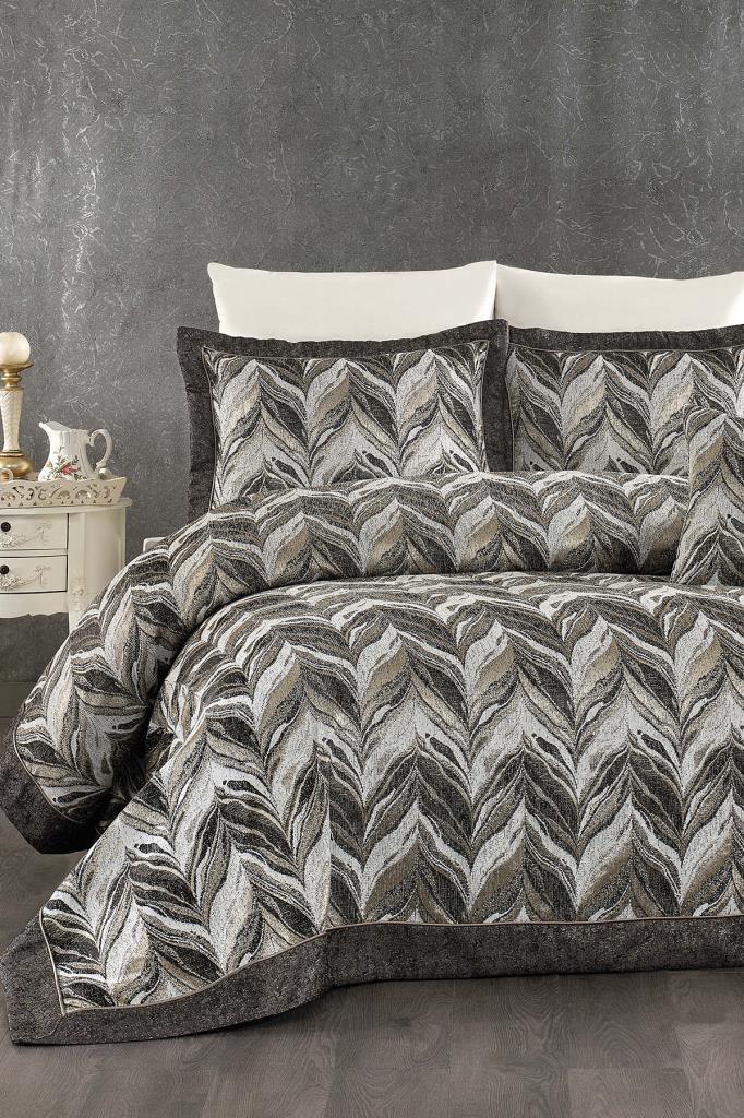 

Комплект покрывала Mira Chenille 245x255, Простыня 240x260, Хлопок, Зеленый