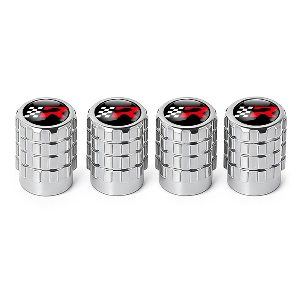 wzbn2 Car Emblem Wheel Tire Valve Caps Tyre Air Stem Cover Accessories For SEAT Ibiza Leon e-Racer Formentor Cupra Ateca FR Arona Exeo