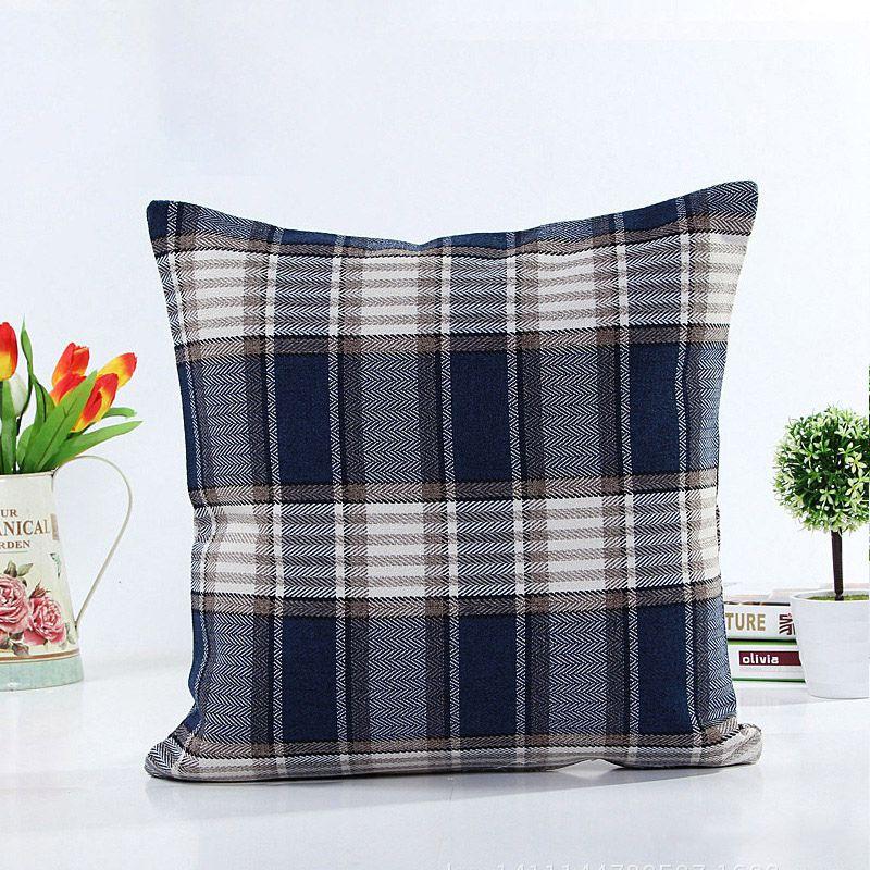 Lattice Cotton Linen Throw Pillow Case Cushion Cover With Premium Quality Material