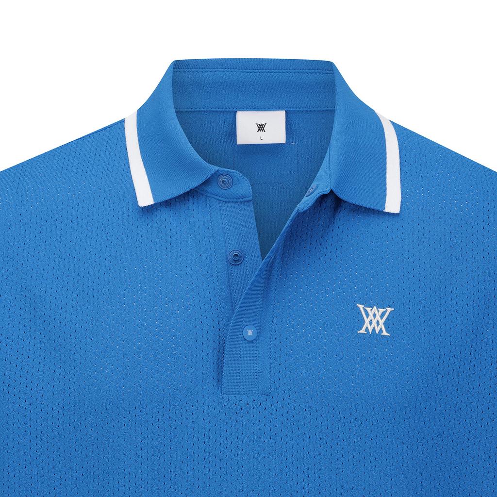 ANEW GOLF Men Rope Logo Short Sleeve T-Shirt_Bl