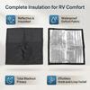 2Pcs Black Insulator Cover 41.4x41.4cm Window Sunshades Durable RV Cover  Vent Cover