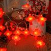 Red Color Spring Festival Lights Decor Wealth God Lantern String Birthday Celebration