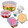 6 PCS Silicone Covers Fresh Keeping Cover, Universal Stretch Suction Pot Lids, Kitchen Cover Storage Cover Bowl Lids Pan Lids