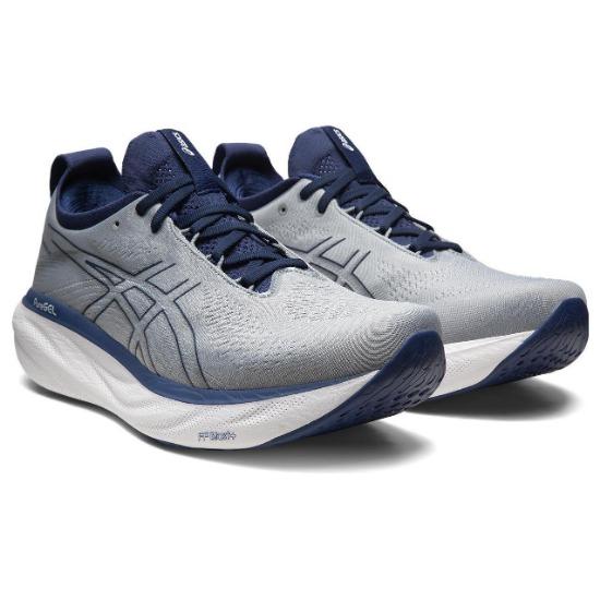Asics Gel Nimbus 25 Extra Largo Sheet Rock Blu Indaco Scarpe da Ginnastica da Uomo Grigio 1011B618-021