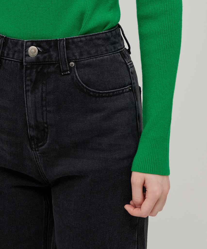 MUSINSA STANDARD WOMAN Women'S Ribbed Slim Turtleneck Knit [Green]