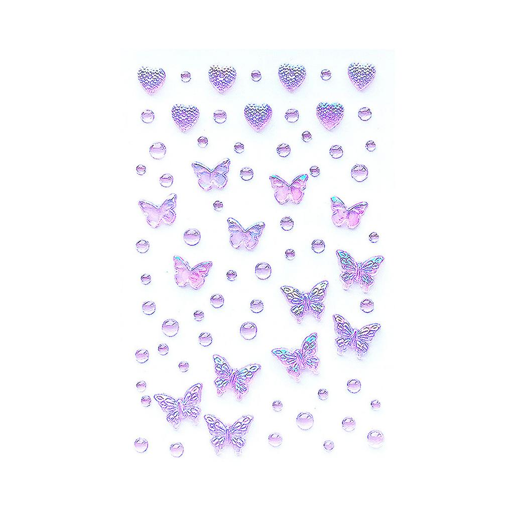 3D Sparkling Face Butterfly Design for Party Makeup