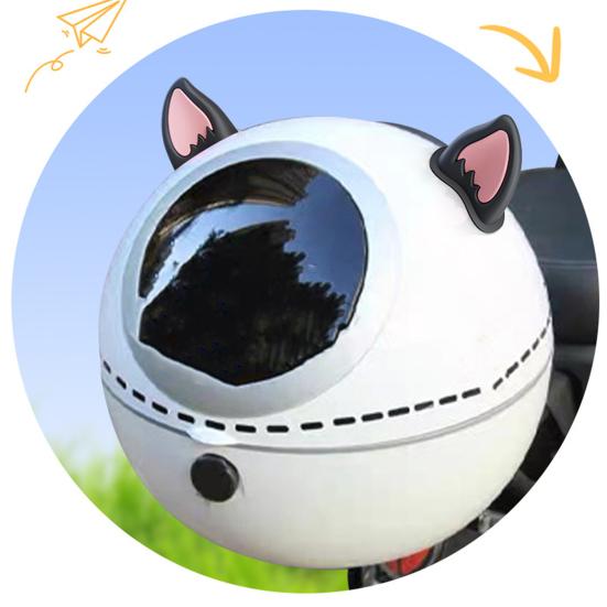 1 Paar Motorradhelm Katzenohr Dekoration Klebstoff Roller Radfahren Fahrrad Motorrad Skateboard Helm Dekorative Ohr Helm Zubehör