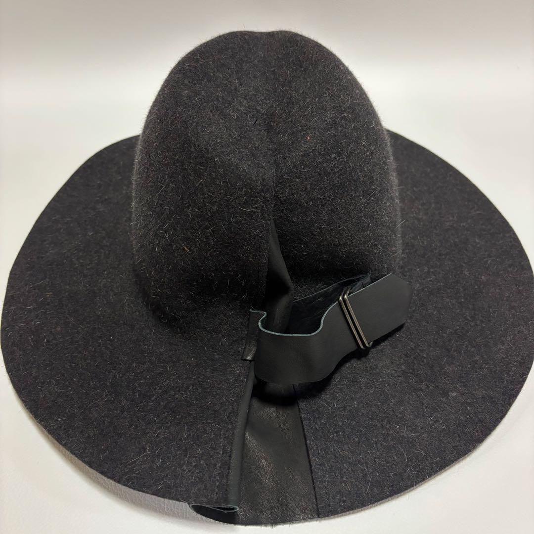 Used KIJIMA TAKAYUKI Rabbit Hair Felt Hat Dark Gray