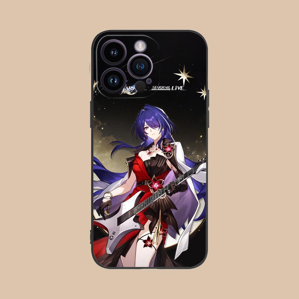 HSR Acheron Matte TPU Mobile Phone Case for iPhone 17 16 15 14 13 12 11 X XR XS 8 7 Air Pro Max Plus Mini Colorful Cover