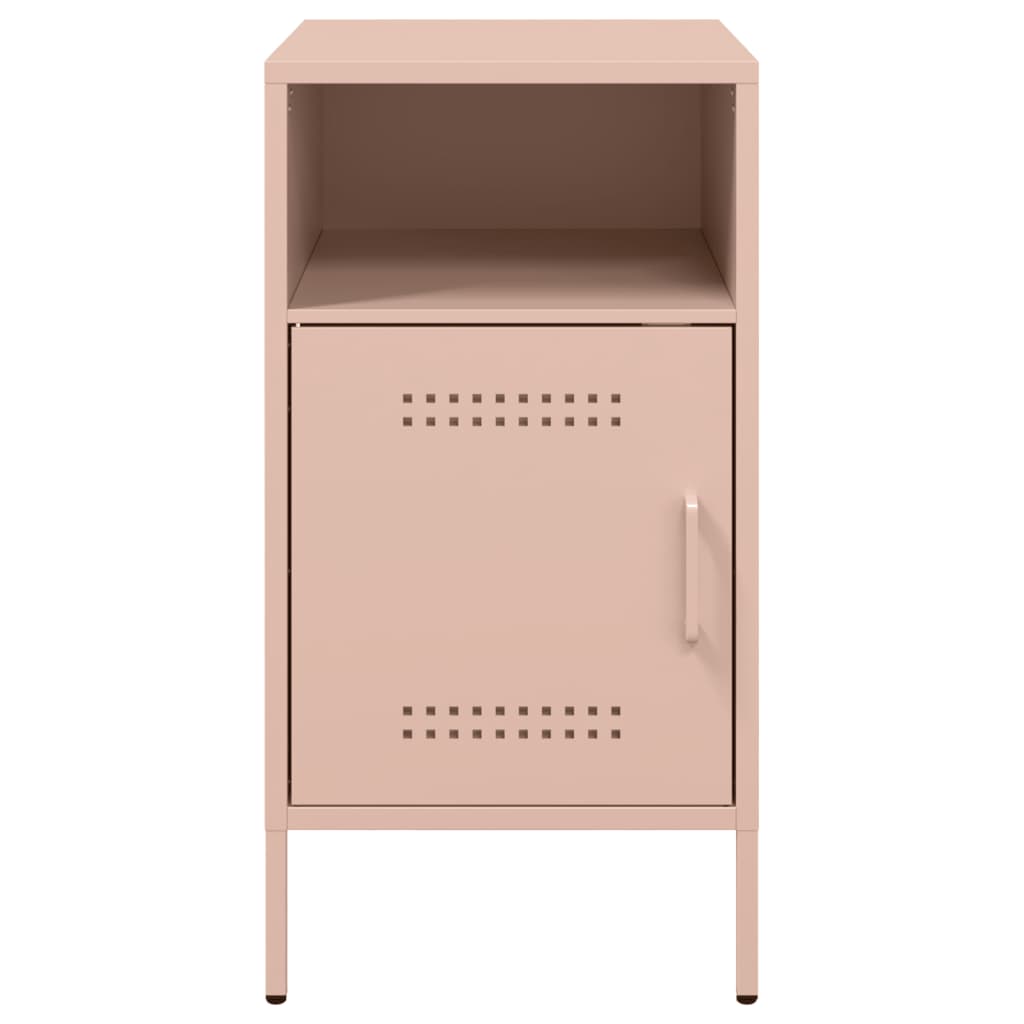 Nightstands 2 Pcs. Pink 36 X 39 X 68 Cm Steel