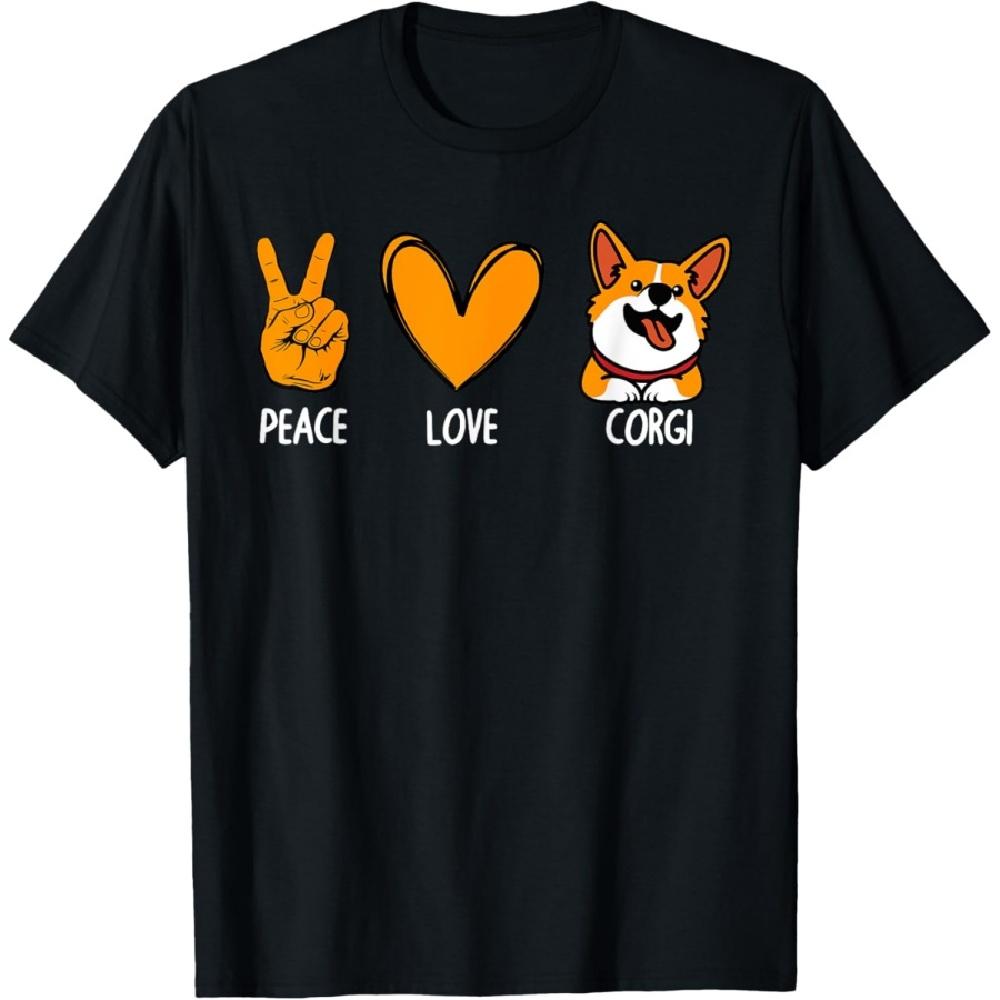 

Funny Corgi Design For Men Women Kids Pet Dog Corgi Lovers T-Shirt(1) XXXXXL чорний