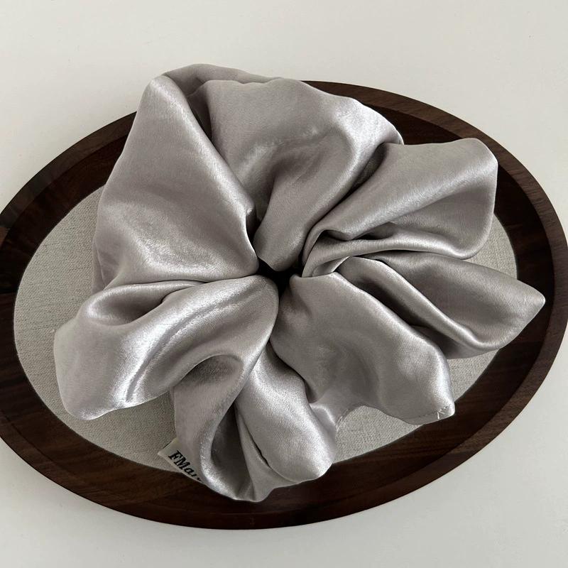 korea big silk scrunchies for women elastic  blue hair tie girls large hair rubber bands satin scrunchies hair accessories