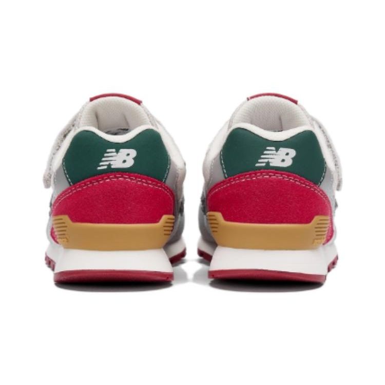 New Balance Kids' 996 Bungee Lace Grey/Beige/Red YV996JQ3