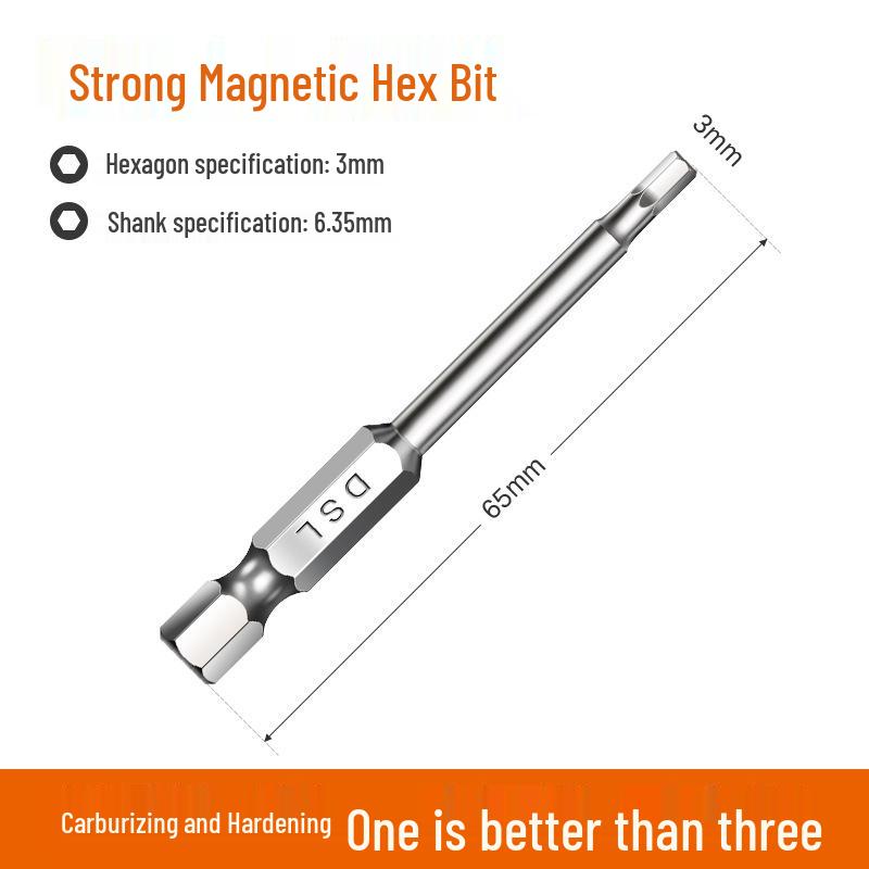 Industrial Grade Magnetic Hex Socket Driver Bit Set for Electric Screwdrivers and Hand Drills