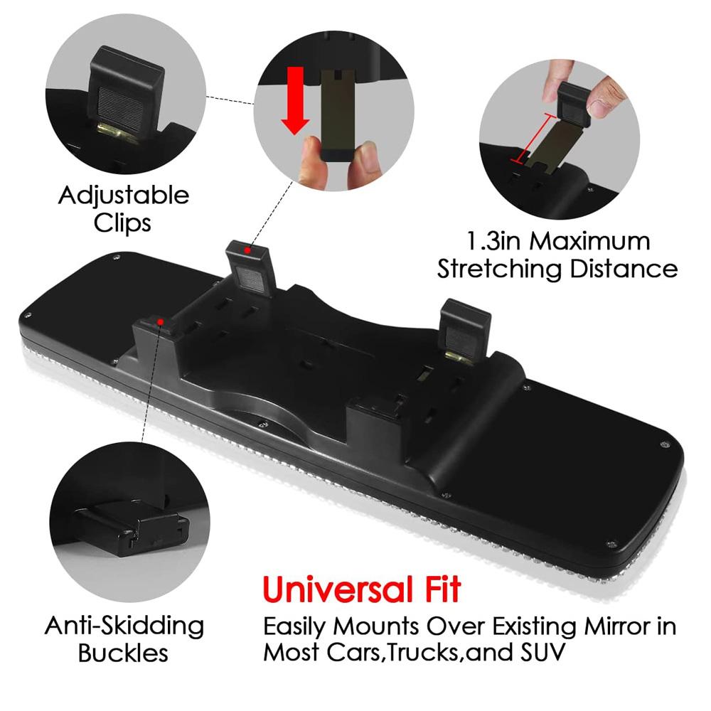 Bling Car Mirror Accessories for Women Men Rhinestone Car Rear View Mirror Crystal Diamond Rear View Mirror Cover Car