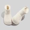 Fleece Thickened Warm Snow Boots 22 Winter New Casual Solid Color Cotton Shoes