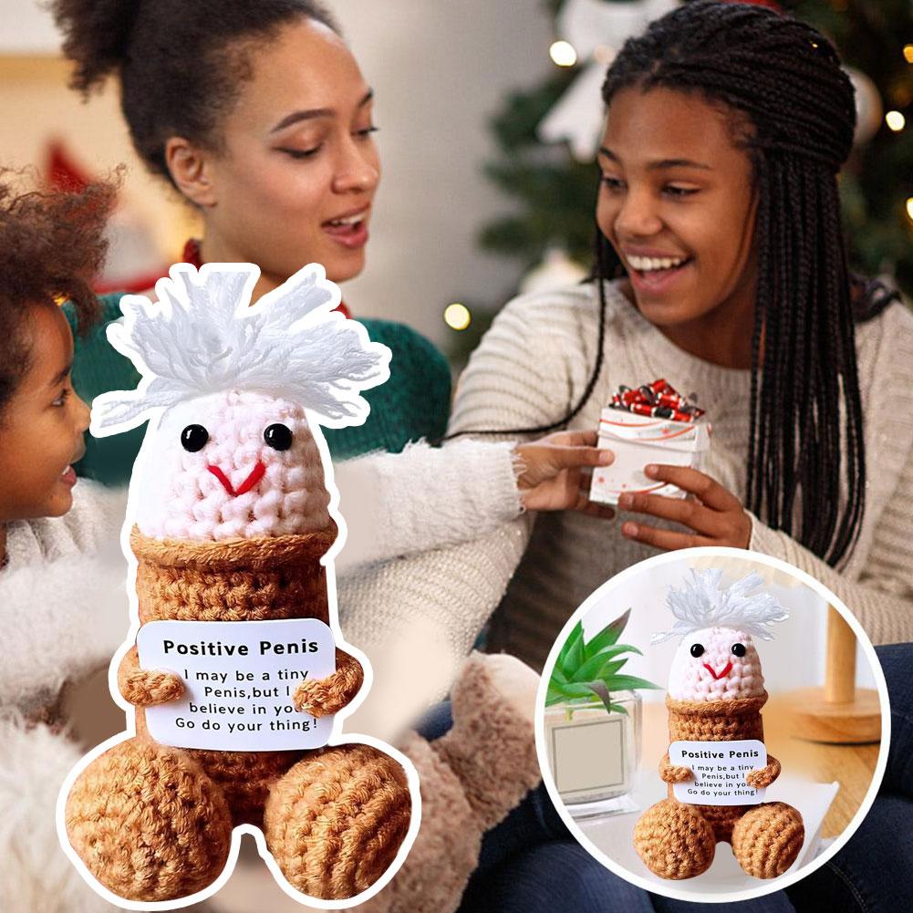 Emoticons Wool Woven Emotional Motivational Card Ornaments Friend Prank Gift H2D4