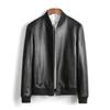 Leather Jacket Men's Sheepskin Jacket Baseball Jersey Trendy Simple Jacket