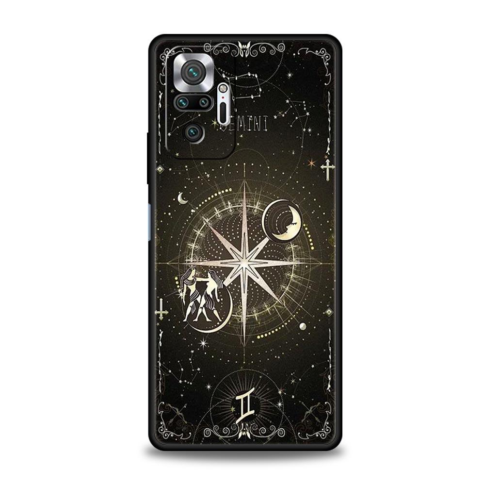 Constellation Phone Case For Xiaomi Redmi Note 14 13 5G 10 11 12 Pro Plus 4G 14C 13C 12C 10C Black Cover