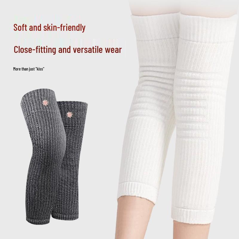Warm Cashmere Temperature-Sensing Knee Pads for Cold Leg Relief, Thickened Design, Ideal for Hiking & Cycling In Autumn/Winter
