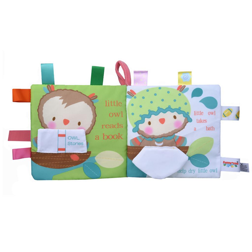 Baby Kids Intelligence Development Cloth 3D  Tail Book Educational Toy