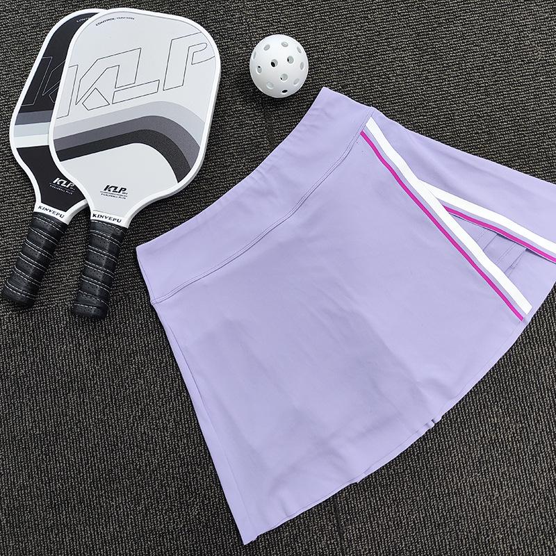 Women's Quick-Dry High-Waisted Tennis Skirt - Slim Fit, Anti-Exposure, Fake Two-Piece Design, Ideal for Summer Running & Fitness