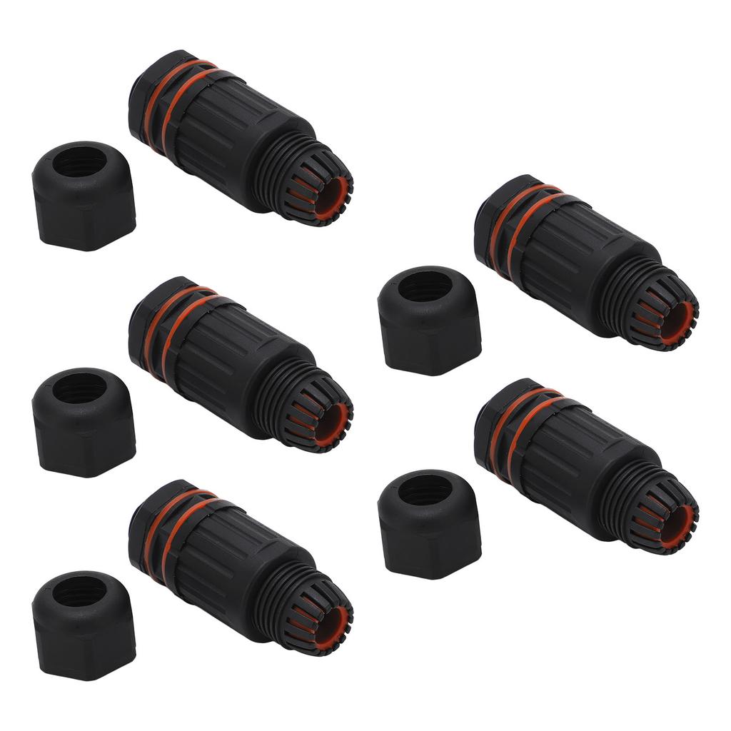 5pcs 3 Pole Wire Connector 250V 16A IP68 Waterproof Electrical Junction Box Connector for LED Lighting