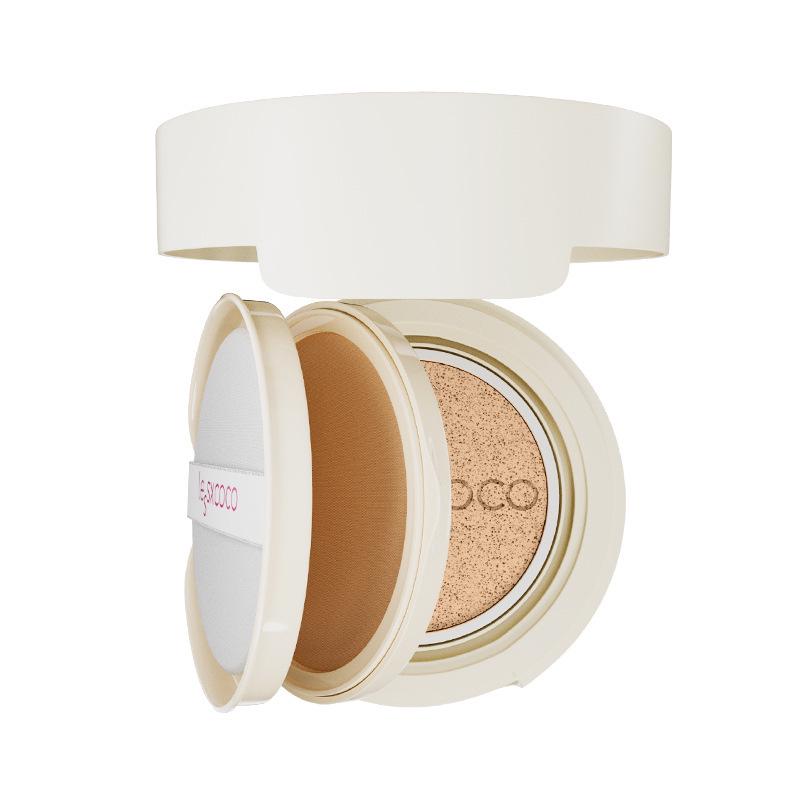 Lightweight Nude BB Cream Cushion Foundation: Brightens, Moisturizes, Conceals, and Sets for a Flawless Finish