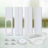 4-teiliges verstellbares Fensterdichtungsplatten-Set für tragbare Klimaanlagen, 43-140cm Länge mit 130mm Flachdüse & 43×10cm Ablenkblech