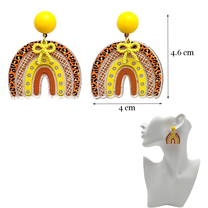 Top Sale Fashion Colourful Dangle Earrings for Women Accessories Stud Earring Pendientes New In Resin Earings