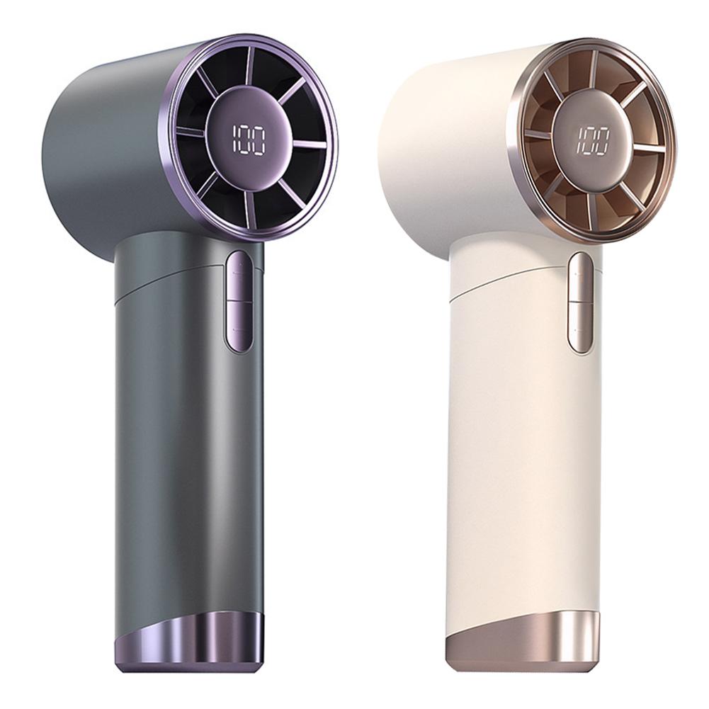 Portable Handheld Turbo Fan Small Pocket Fan High Speed Desktop Cooling Fan USB Rechargeable for Outdoor Activities Working