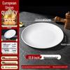 High-End Restaurant-Quality White Melamine Round Plates – Imitation Porcelain Buffet, Fast Food, and Rice Bowl Plates
