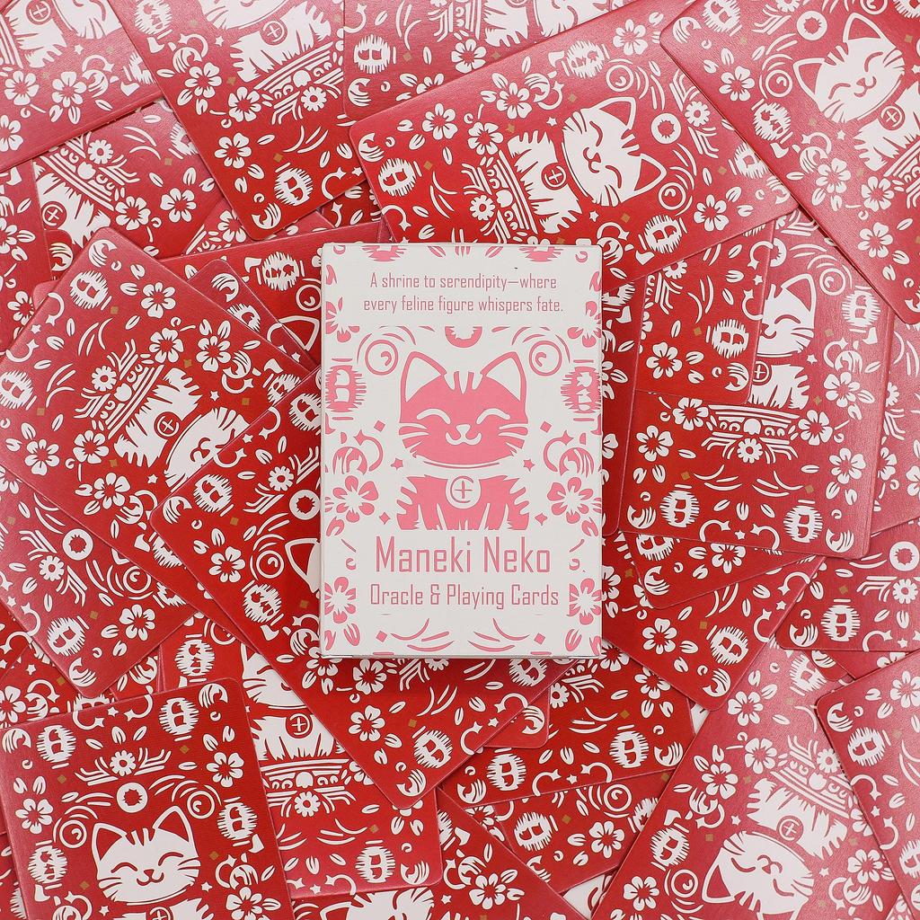 6x Fortune Cats Playing & Oracle Cards- Maneki Neko Deck